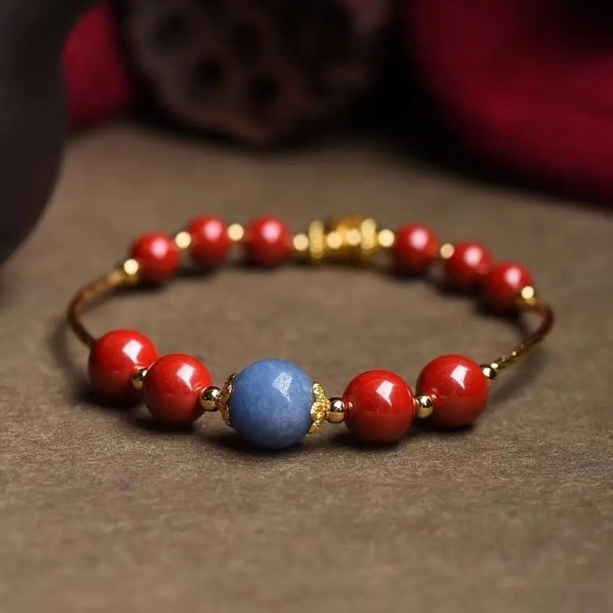

2024 Natural Raw Ore Emperor Sandstone Customized Lucky Ornament Single Ring Bracelet Girlfriends' Gift Girlfriend