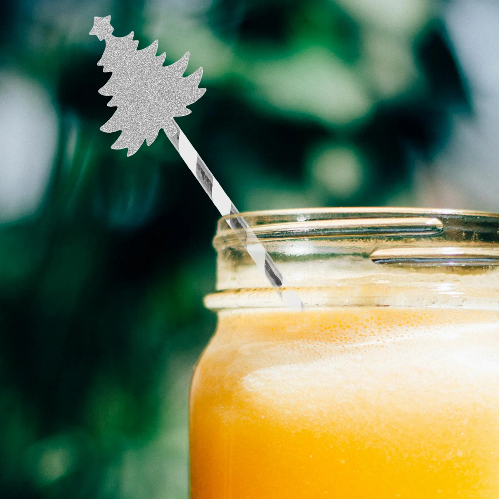 

25 Pcs Christmas Tree Straws Paper Drinking Straws for Party Wedding Banquet Festival Decorative Strips Creative Favors