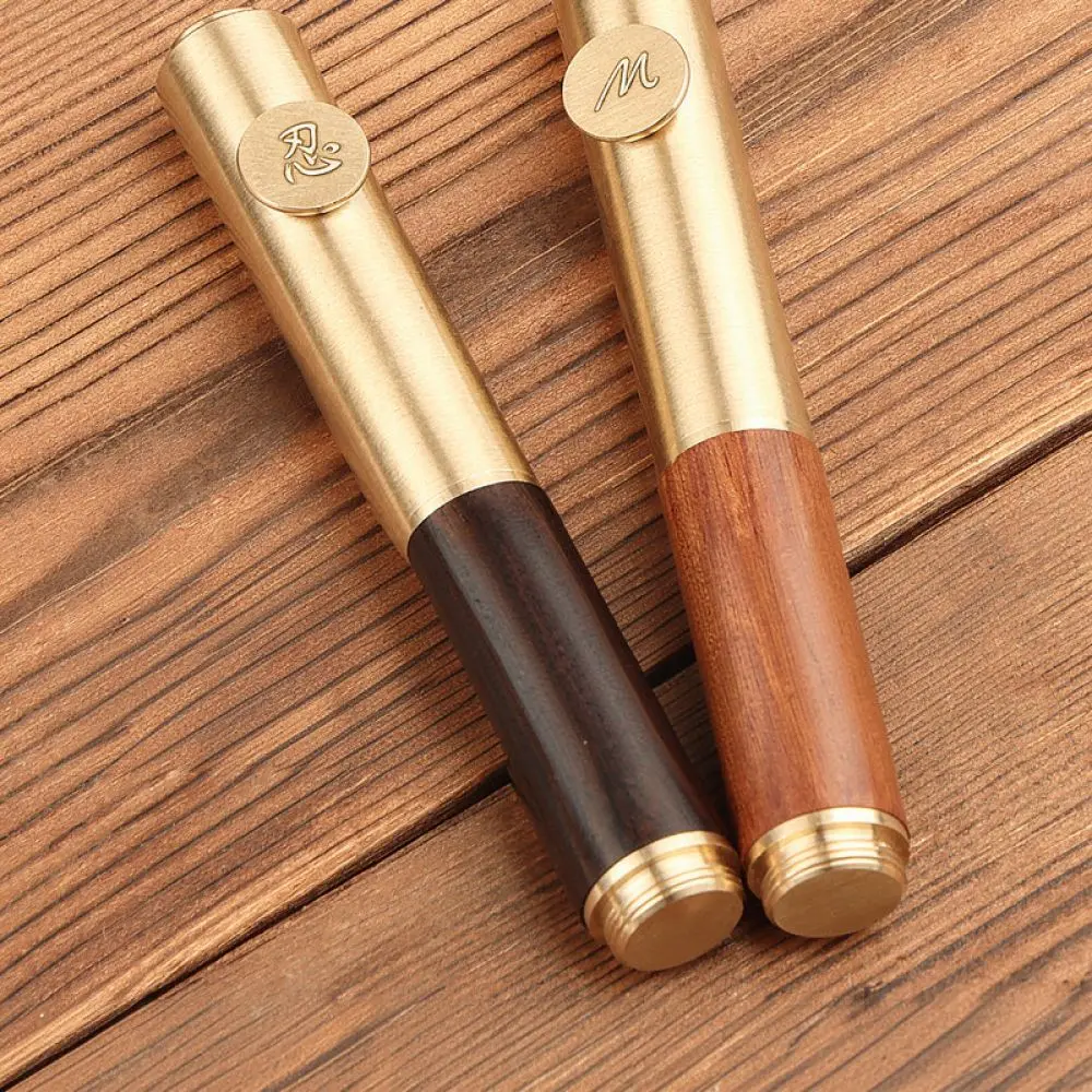 Elegant Mini Fountain Pen Wood Brass Material Portable Writing Tool Professional Stationery For Business Office Gift