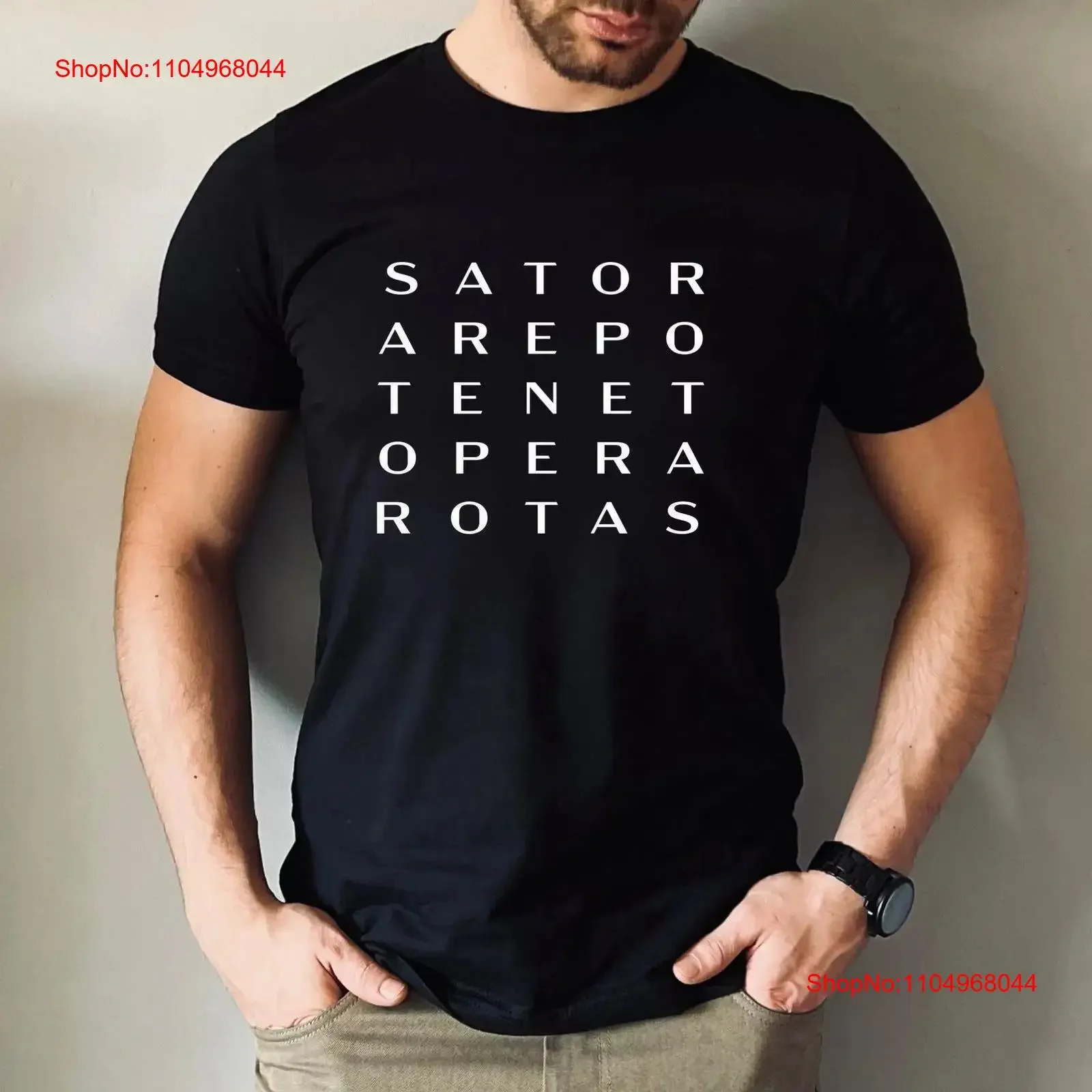 تي شيرت Sator Cube Arepo Tenet Opera Rotas الغموض القديم اللاتينية Palindrome Pompeii التاريخ السري ماجيك تمبلار مربع الرسم