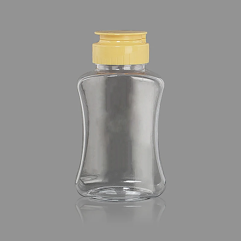 Plastic Honey Squeeze Bottle Condiment Ketchup Dispensers Flip Cap Refillable Syrup Jars Leakproof Containers Squeezable Bottles