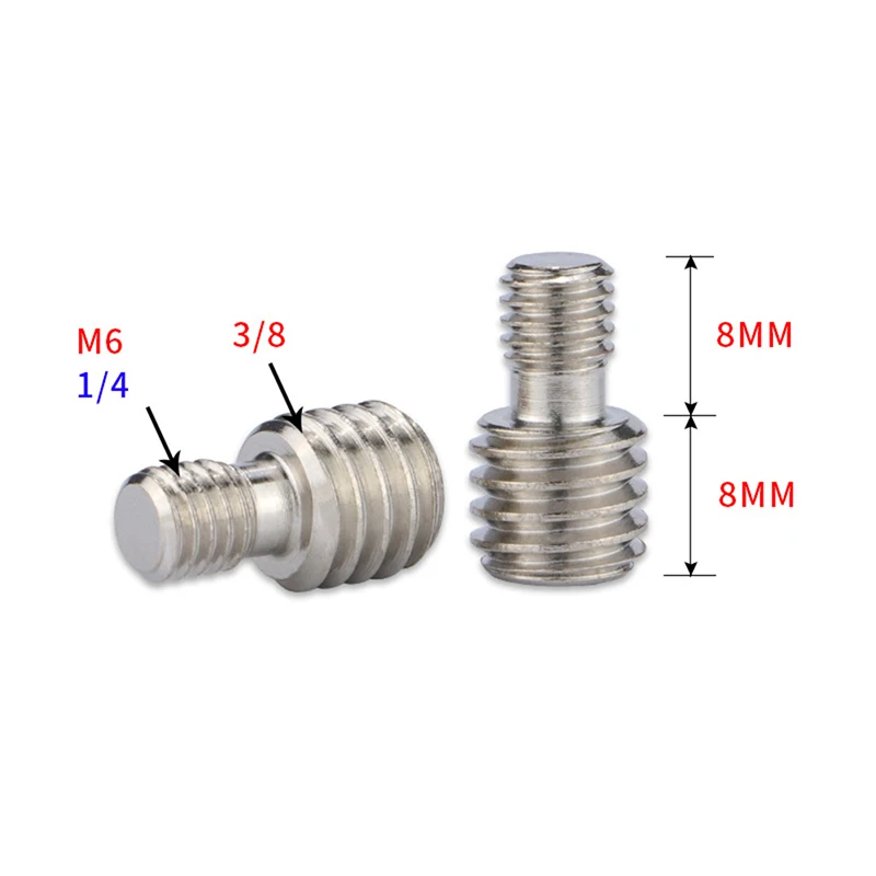 M6 1/4 Or 3/8 Male To Male Screw Mount Adapter For Camera Tripod Camera Photography Accessories