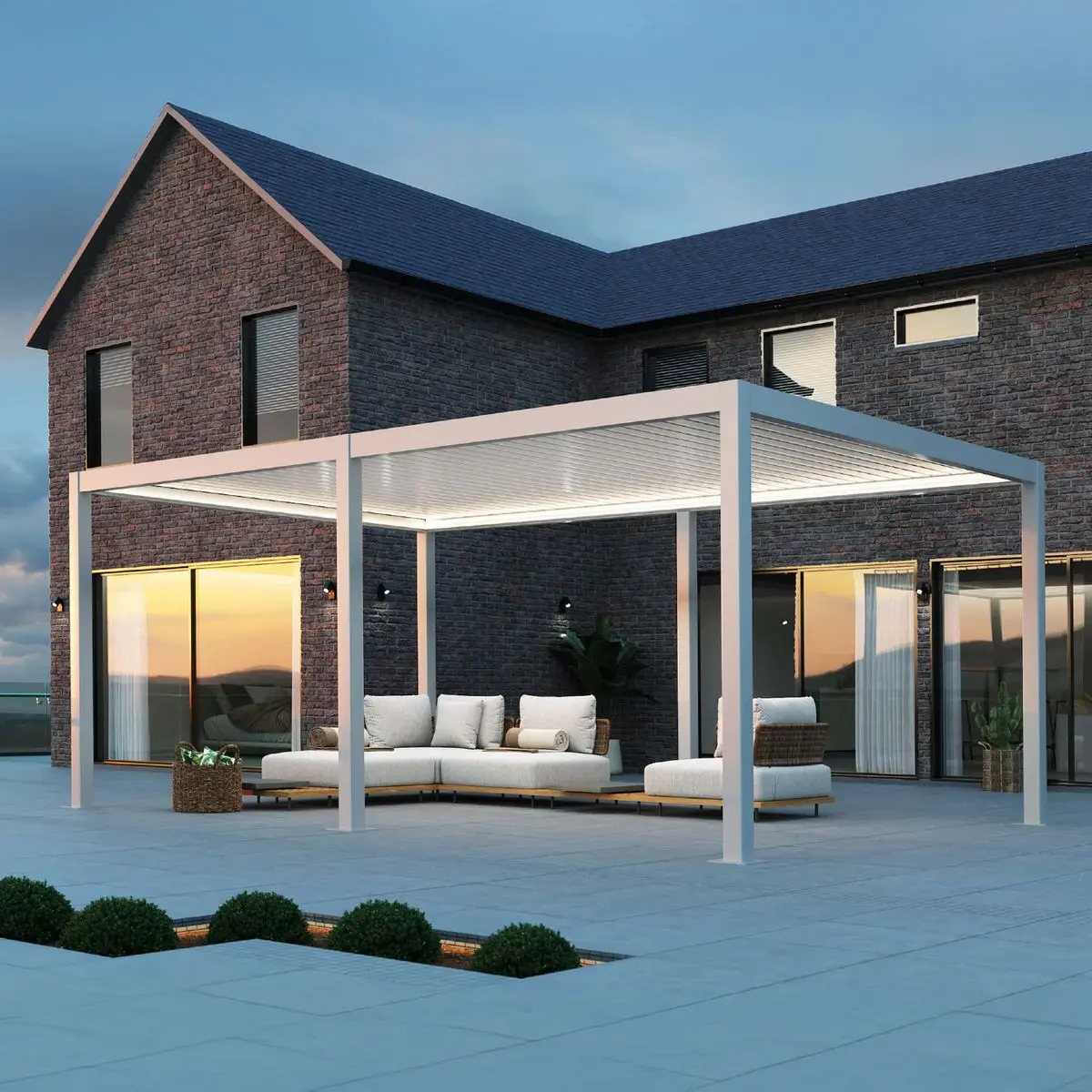 

Modern Bioclimatic Garden Custom Pergolas Aluminium 6x4 Motorized Pergola Wall Mounted Remote Control Gazebo Outdoor Sun Shade