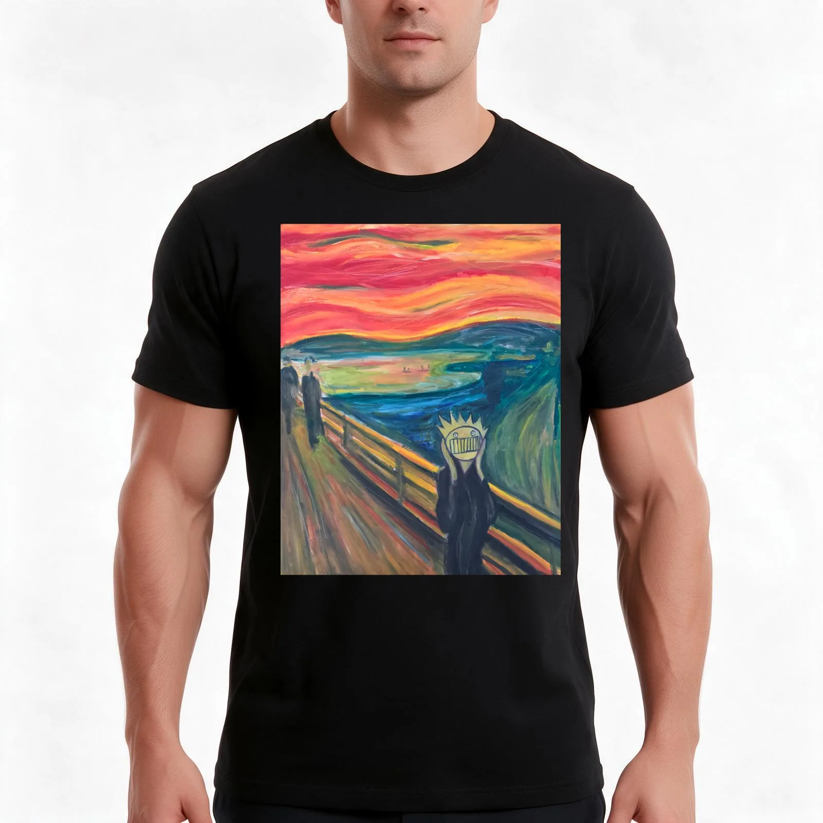 The Scream, or The WEEN? T-Shirt, Summer Casual Cotton Tee, Oversized Streetwear Tops, Vintage Graphic Print, Unisex Men Women