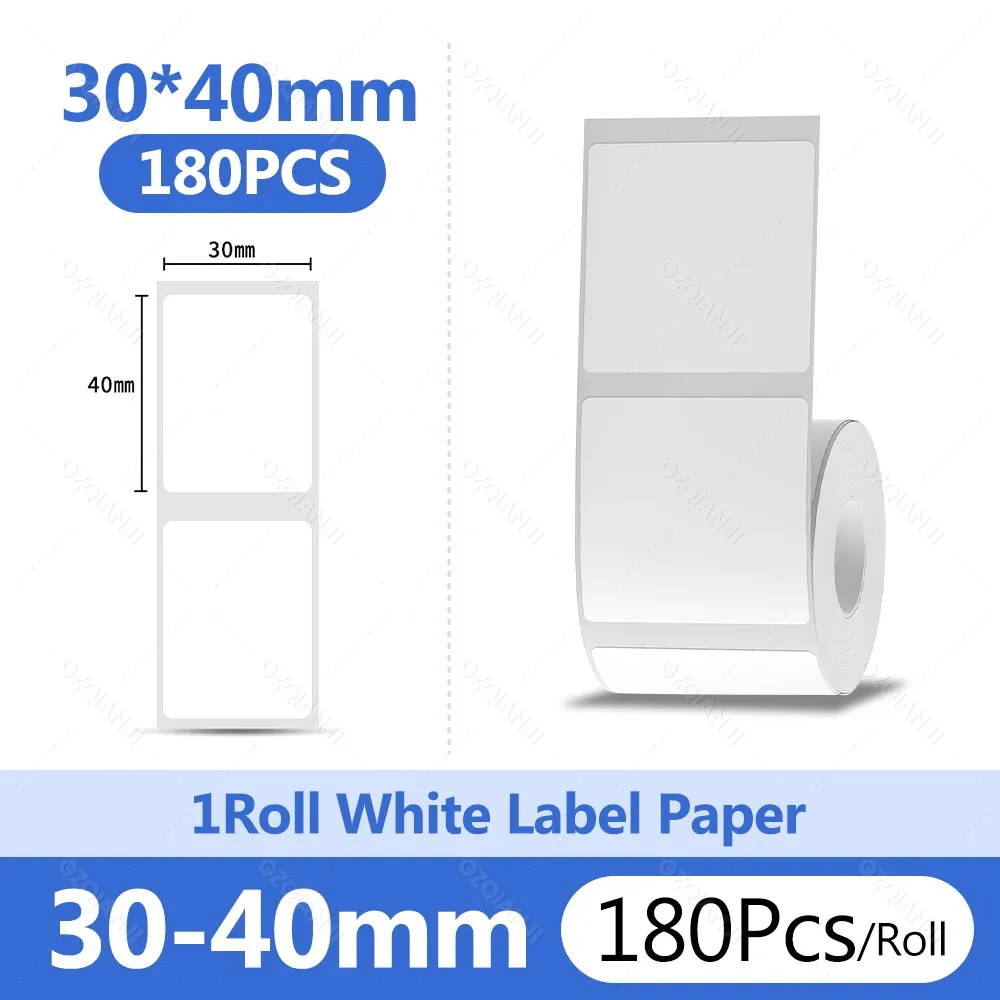 Niimbot 1 Rolle B1 weißes Aufkleberpapier, wasserfest, selbstklebendes Etikett, weiß, Anti-Öl, für tragbares Mini-Thermodruckerband B1 B21