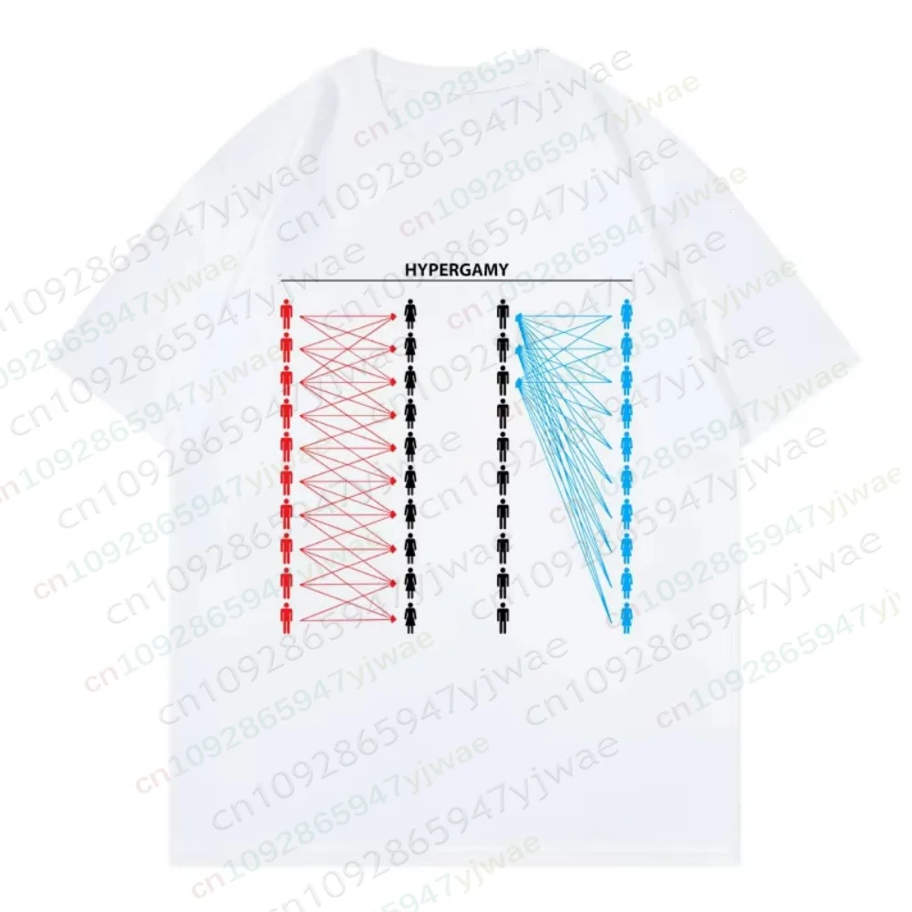 Summer Men's Women's Hypergamy Funny Dating Strategy Short Sleeve T-shirt Fashion Casual Round Neck T-shirt Tops