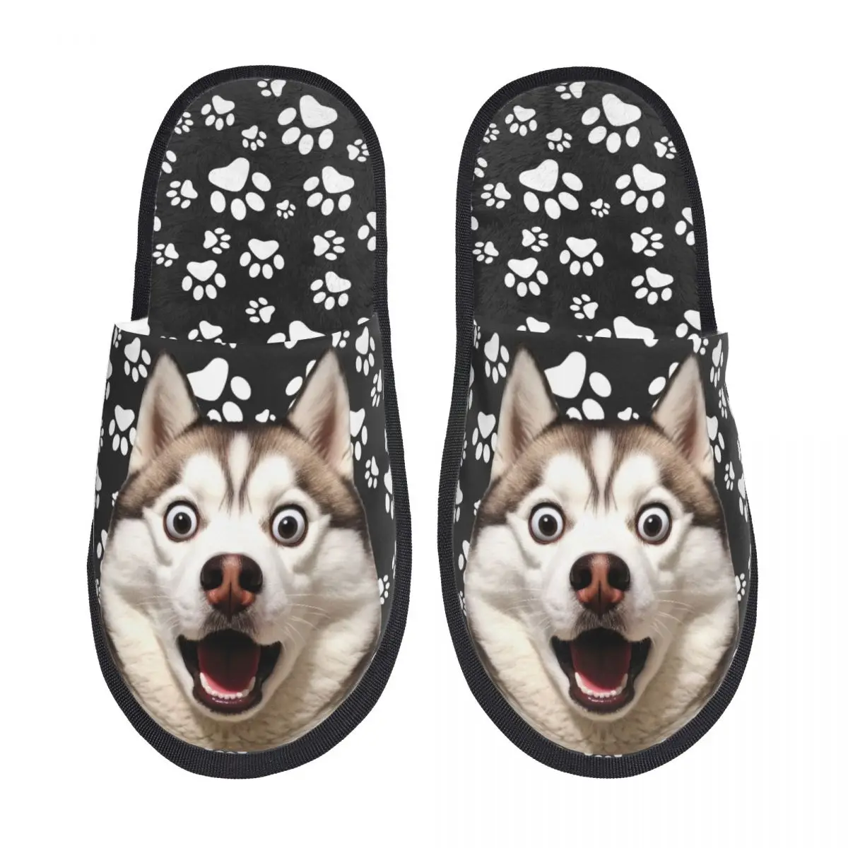 

Тапочки с индивидуальным дизайном (фото питомца), мягкие, из пены с эффектом памяти, для женщин, любителей животных, уютные, теплые, с нескользящей подошвой