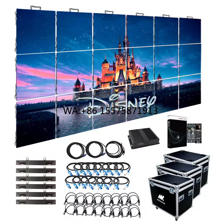 500*500Mm P2.9 2.9Mm Full Color Indoor Led Rental Display Stage Background Led Screen P29 29Mm Pantalla Led Interior