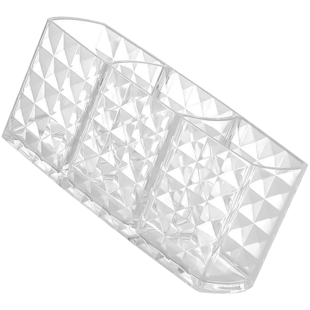 

Diamond Pattern Storage Box for Makeup Brushes Pens Large Capacity Desk ganizer Bathroom Vanity Holder Pen Cups Storage for Home