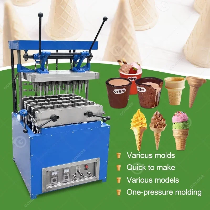 Industrial Donut Wafer Pizza Tea Coffee Maker Waffle Biscuit Icecream Edible Cup Make Ice Cream Cone Machine