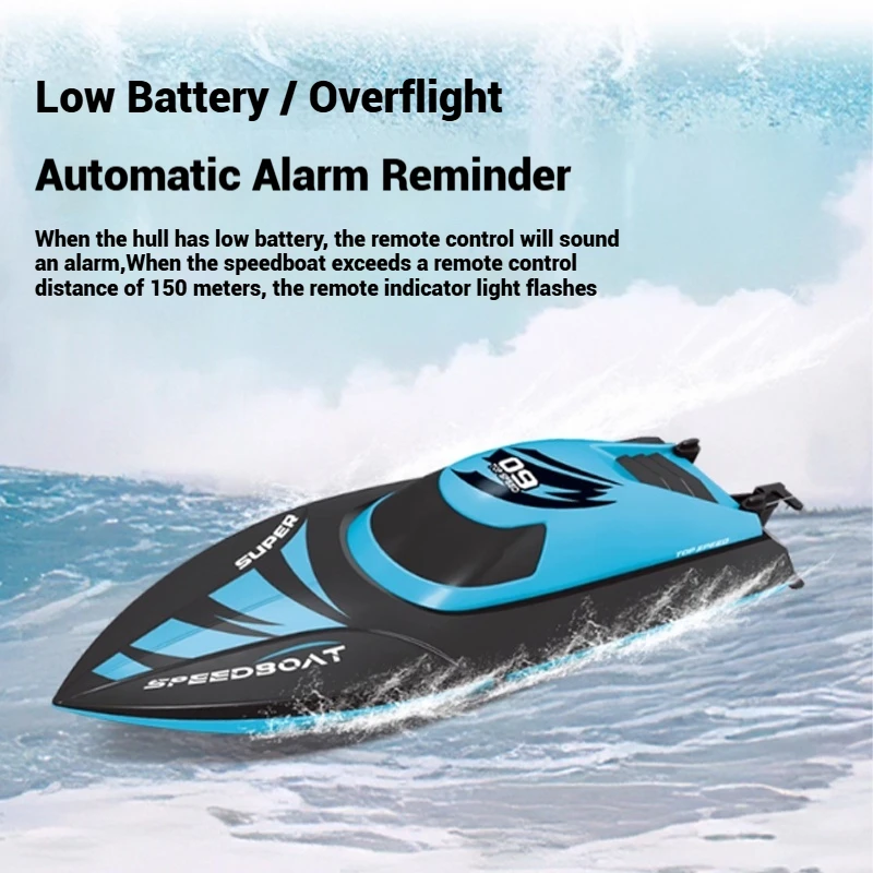 新型RCウォーターリモコンボートおもちゃボートモデル高速スピードボート180 °   フリップリセットハイパワー防水デュアルモーターおもちゃ