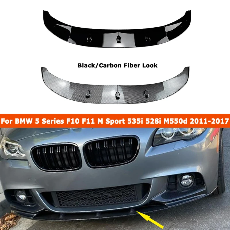 

Car Front Bumper Splitter Lip For BMW 5 Series F10 F11 M Sport 535i 528i M550d 2011-2017 Replacement Diffuser Guard Body Kits
