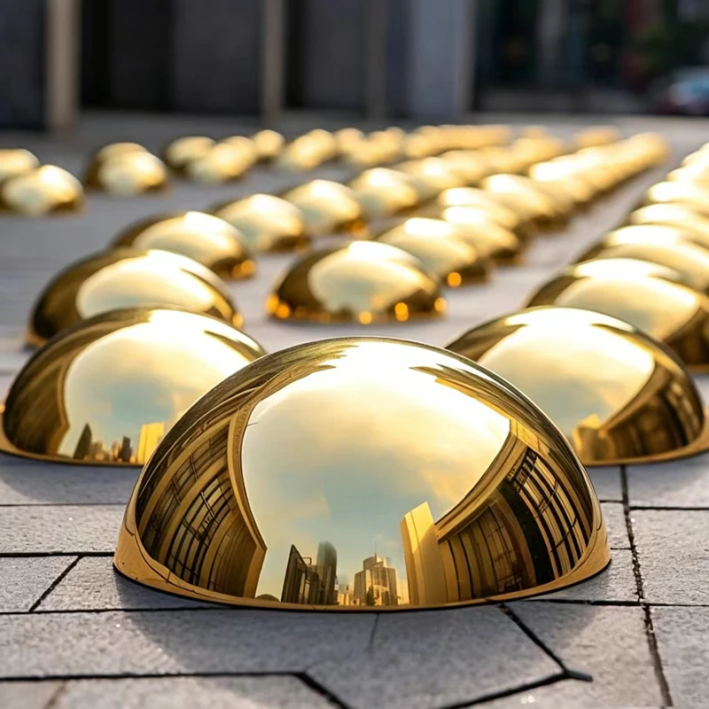Diameter 19mm-300mm 304 1.0 Stainless Steel Hollow Hemispherical Polished Mirror Elevator Decorative Hemisphere Steel Tube Cover