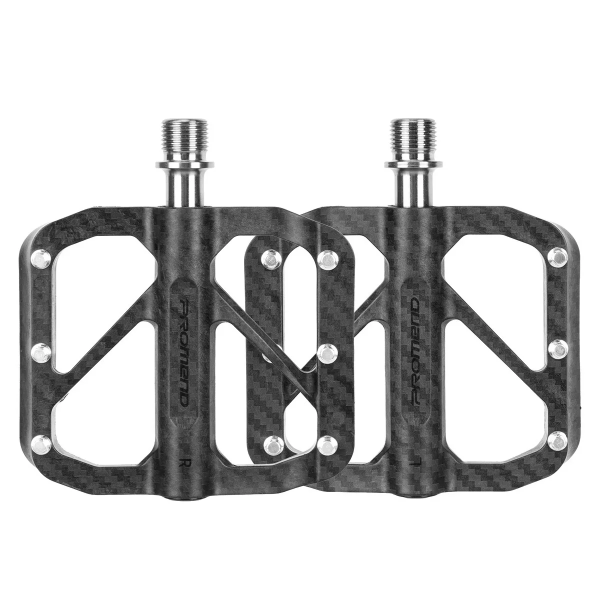 Leichte Carbonfaser-Fahrradpedale 3 Gedichtete Lager Titan-Achse Radsportpedale für Mountainbike Rennrad MTB Zubehör