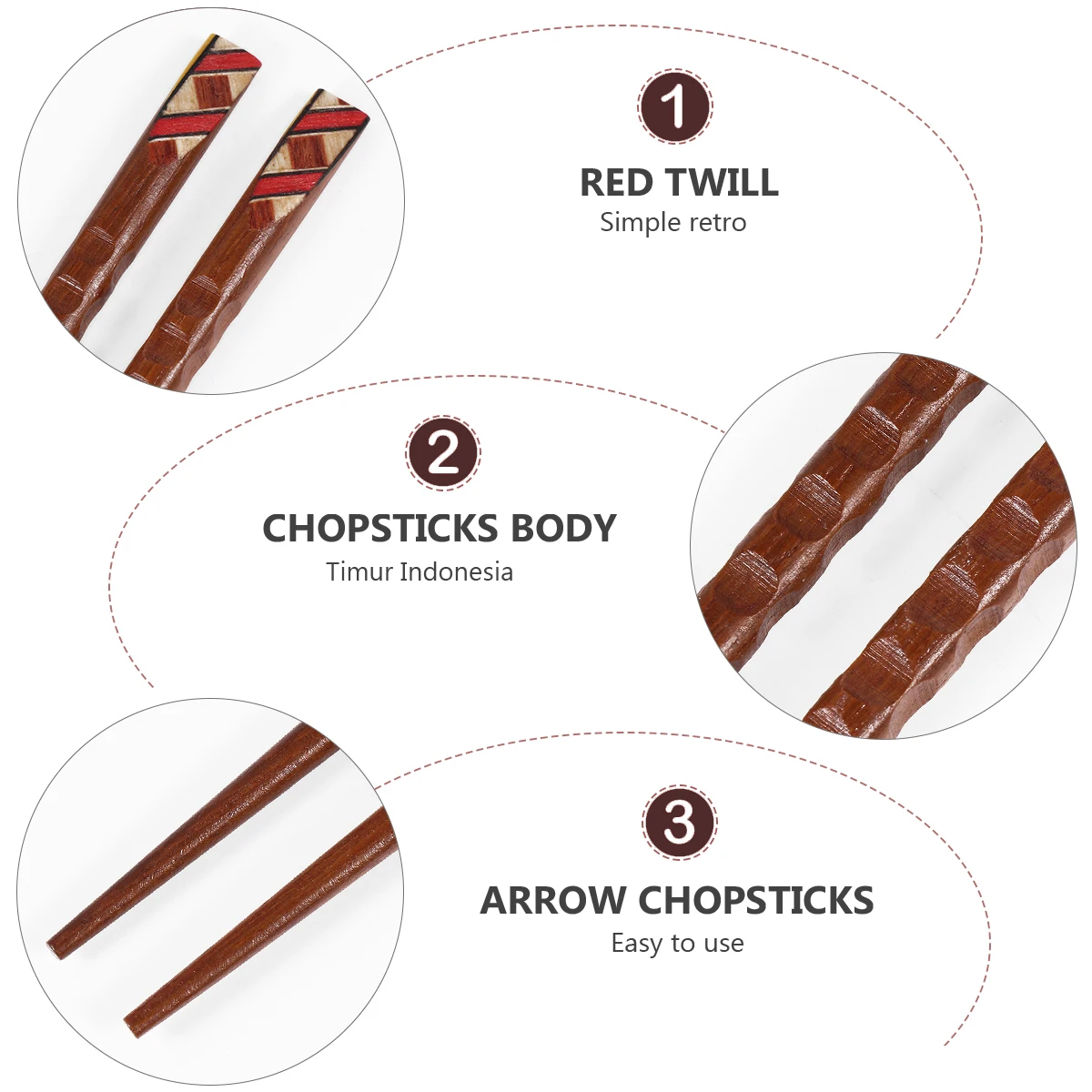 

1 set Pointed Chopsticks Sturdy Practical Household Tableware Creative Wooden Eating Utensils Storage Organizer