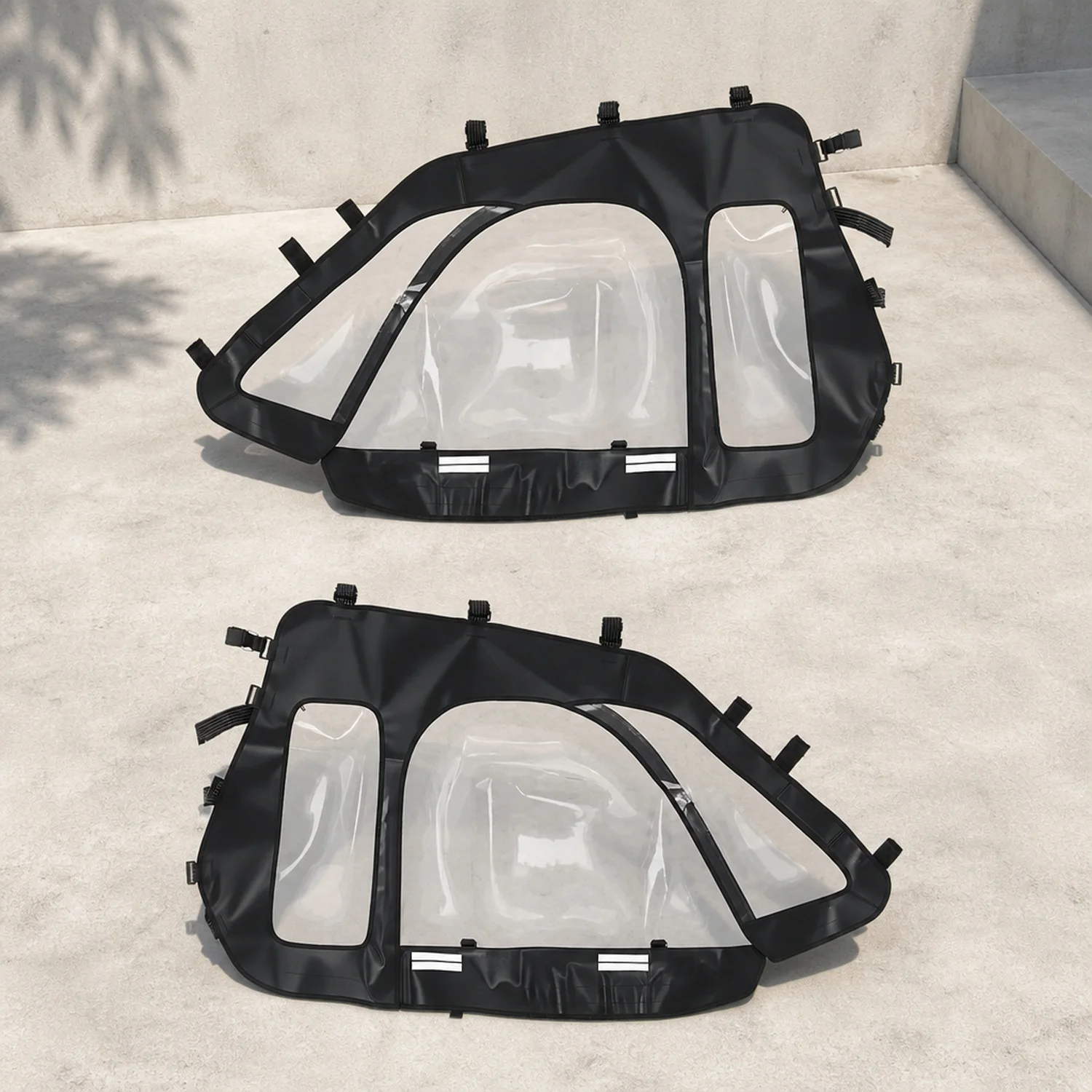 Cab Enclosure Upper Doors, Compatible with Polaris RZR XP 1000/ Turbo 2014-2023, Soft, Windproof Upgraded Zipper UTV Side Window