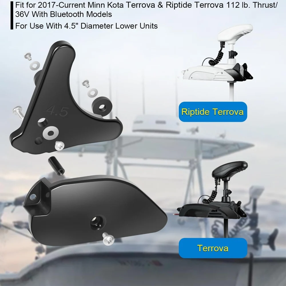 Trolling Motor Ramp + Skid Plate Complete Replacement Kit Fit for 2017-Current Minn Kota Terrova & Riptide Terrova 112 lb.