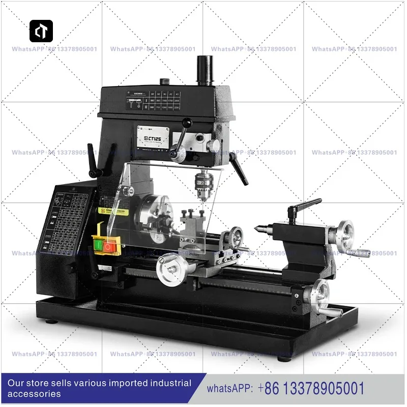 CT125 mini lathe drilling and milling machine micro lathe clock tool teaching small car drilling and milling machine