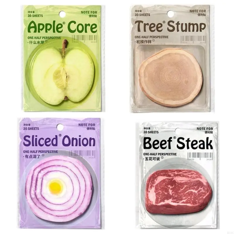 W89C小さなadheiveノート30シート/パッドフルーツパターンノート紙野菜の形状