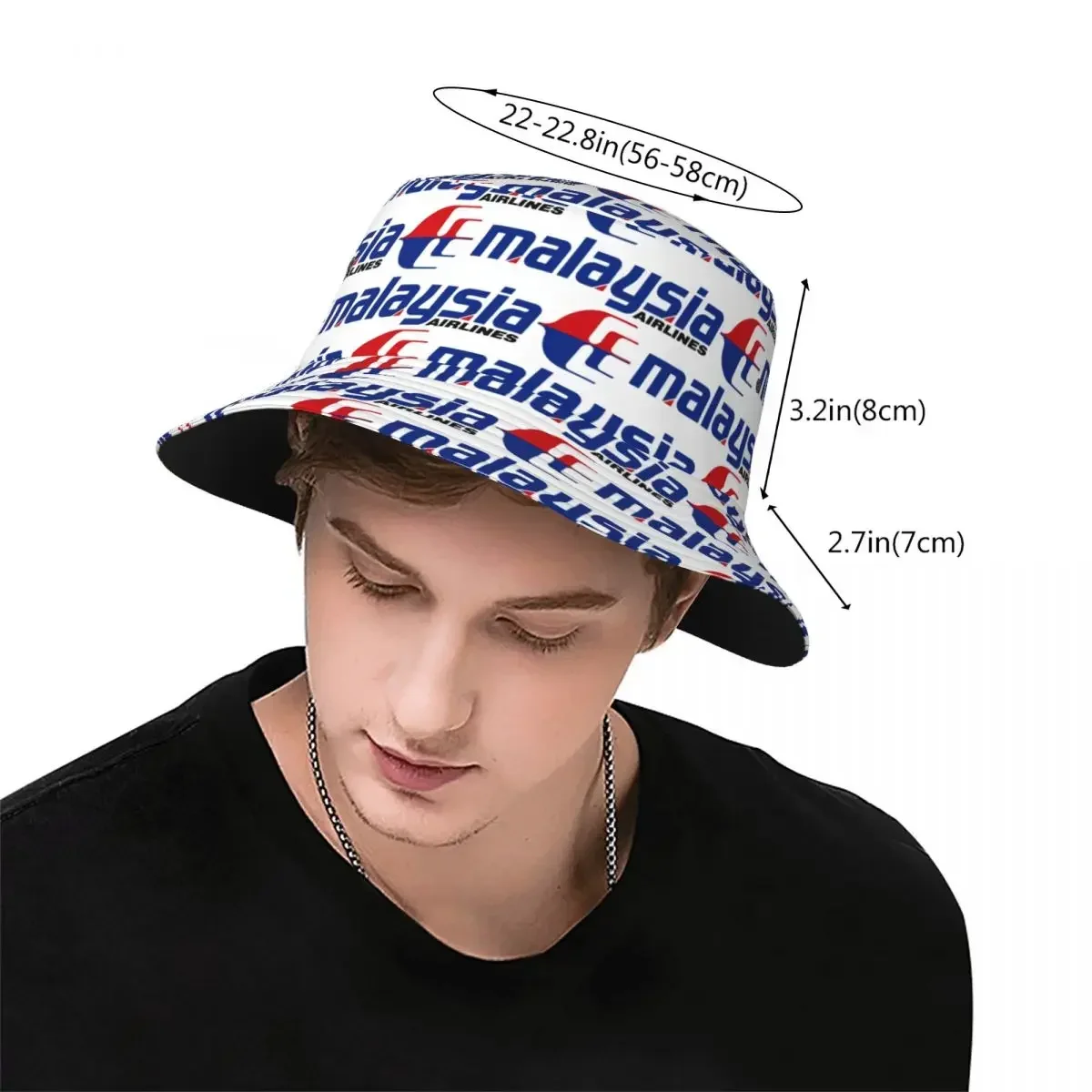 Malaysia Airlines (2) Sombrero panamá de cubo para niños, sombreros Bob para exteriores, sombreros de pescador frescos para verano, gorras de pesca Unisex