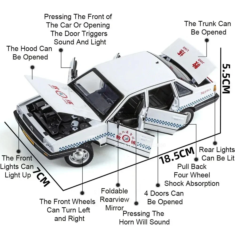 1:24 Santana rétro classique voitures modèles jouet alliage métal moulé sous pression avec retirer son lumière véhicule jouets pour garçons Collection cadeaux