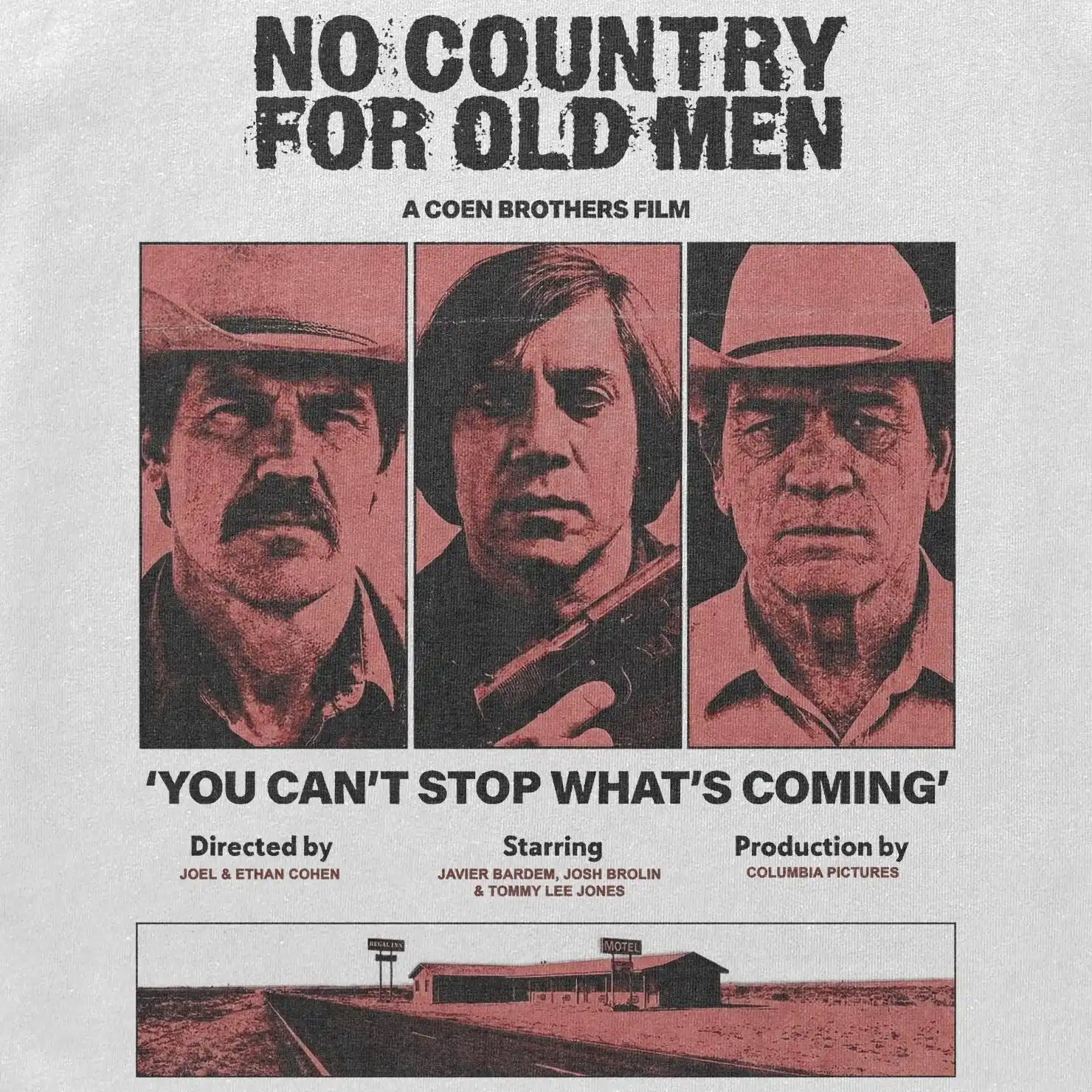 No Country for Old Men Movie Vintage Graphic T-Shirt Cotton Men Women Streetwear Tee