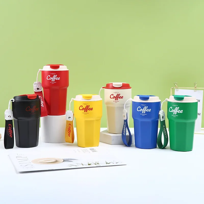 Car Stainless Steel Vacuum Flasks With Lifting Rope for Women,Portable Coffee Cup,Business Gift Office Water Bottle,420/620ml