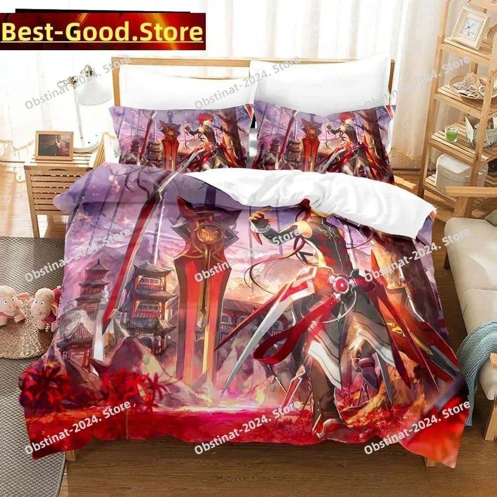 

3D Print Anime Elsword Bedding Set Single Twin Full Queen King Size Bed Set Adult Kid Bedroom Duvet cover Sets For Home Textiles