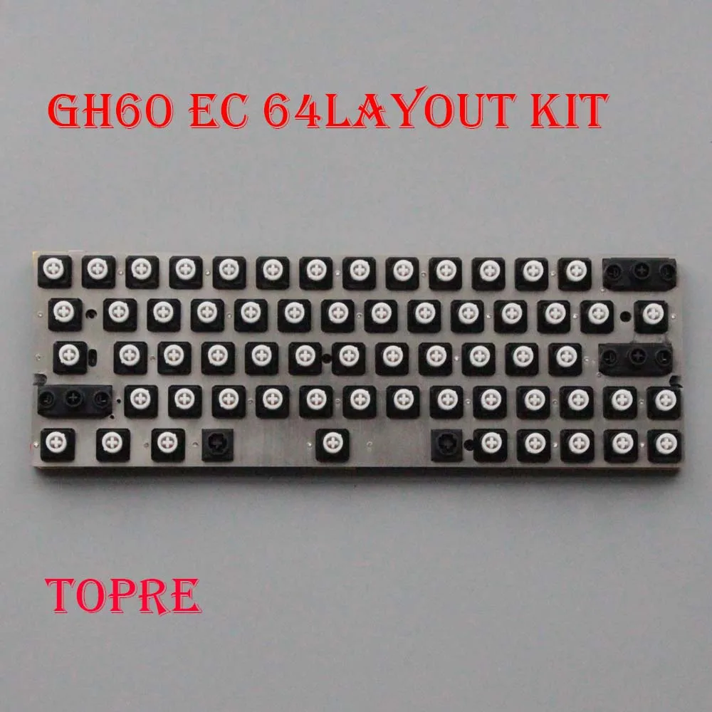 Puzzles Clavier Itif Filaire EC60 PCB Compatible ANSI/ISO/Tsangan/HHKB, QBrosVIA GH60 ANSI 61 64, Kit Assemblé en Option