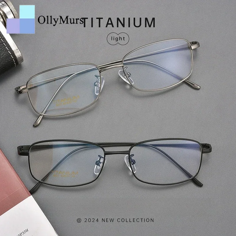 ollymurs-ultralight-business-pure-titanium-men's-eyeglasses-frames-simple-square-optical-prescription-eyewear-framework-8027t