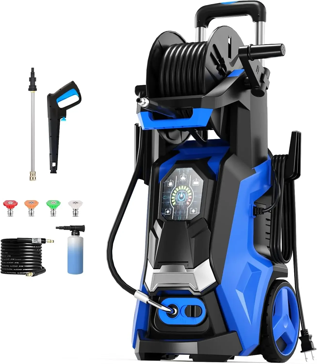 

Electric Pressure Washer 5000 PSI 3.5 GPM Power Washer Touch Screen Adjustable Pressure,4 Nozzles