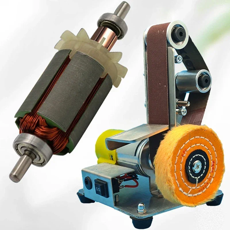 110V-220VDIY Multifunctional Desktop Micro Electric Belt Sander Mini Polishing Machine Fixed Angle Grinder