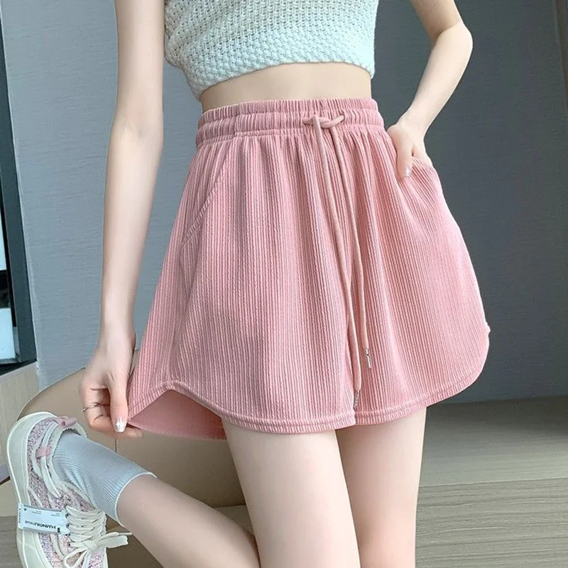 

Summer Girls Comfortable Loose Fit Joggers Women Thin Casual Daily Short Pants Lady Korean Fashion High Waist Shorts