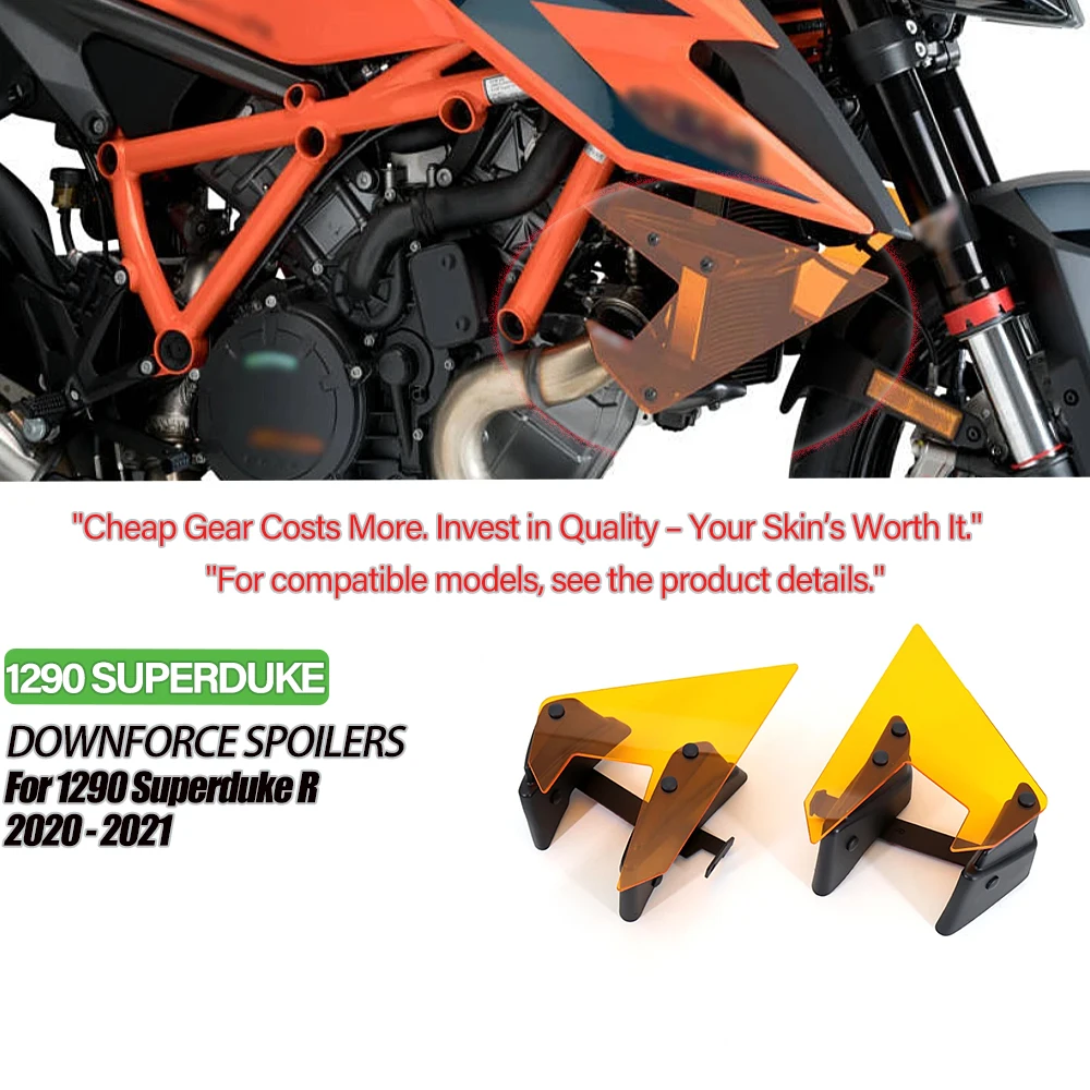 

New Orange For 1290 SUPERDUKE Super Duke R Side Downforce Naked Spoilers Fixed Winglet Fairing Wings Accessories 2020 2021