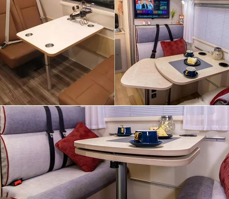 High Quality Aluminum Alloy Double-layer Table Leg Which Is Adjustable Movable Detachable Motorhome RV Table Legs