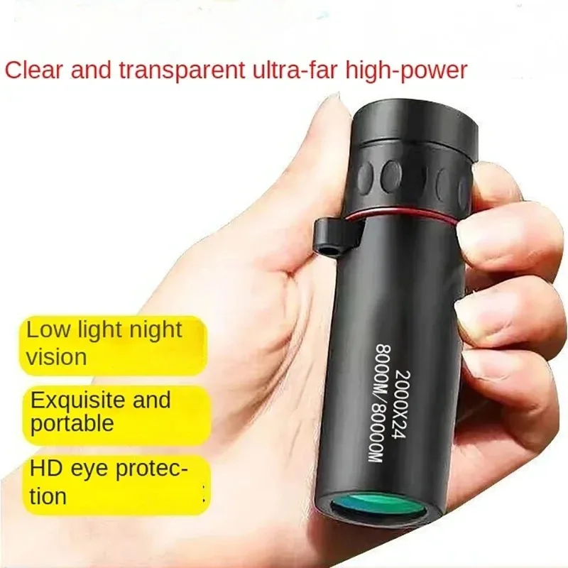 2000x24 Resolution Monocular Small Portable Phone Telescope for Outdoor Camping, Hunting, and Birding