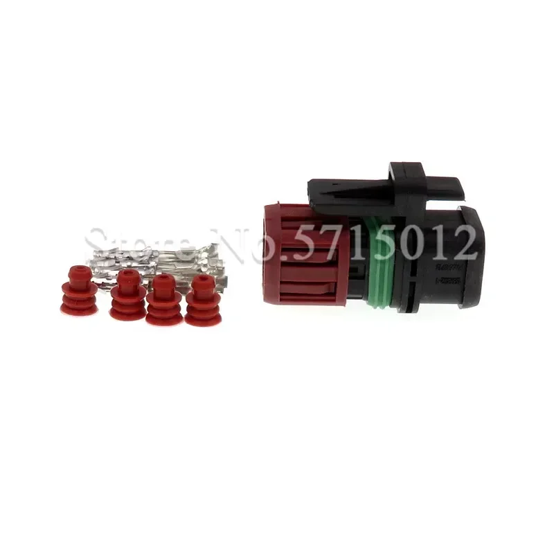 4 Hole 1337352-1 Fuel Injector Plug Oxygen Sensor Connector Wiring Socket For Cars Excavator