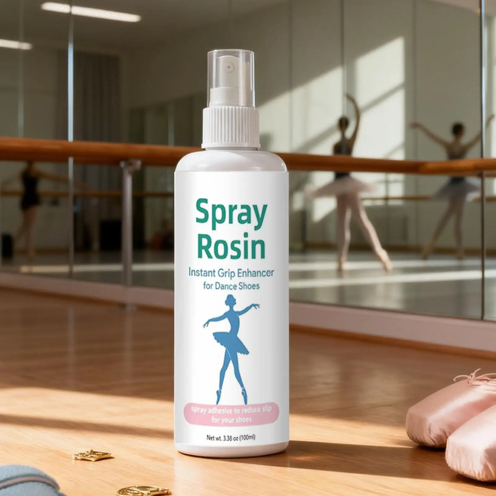100ml  Rosin Spray For Dancers Non-Slip Portable Long-Lasting Pointe Shoes Grip Enhancer For Class Stage Preparations Auditions