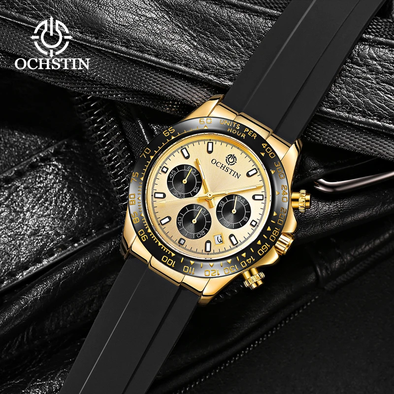 

OCHSTIN наручные часы с силиконовым ремешком, мужские многофункциональные часы Legend Series, мужские водонепроницаемые мужские наручные часы 30 м Life