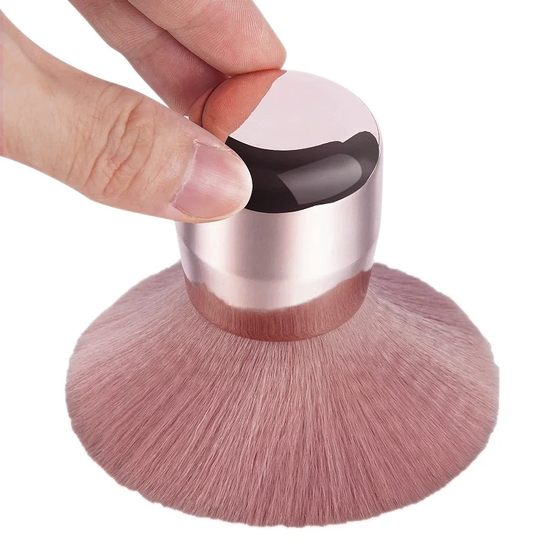 Cepillo redondo para polvo de uñas, cepillos para quitar el polvo de uñas de gran tamaño, herramienta de limpieza de polvos de esmalte de Gel UV acrílico, accesorios de manicura