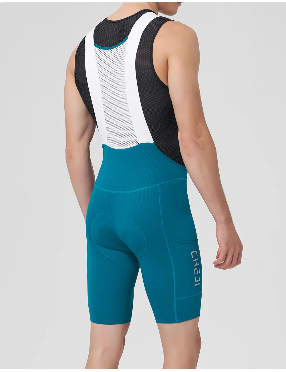 Cheji Herren-Radlerhose mit Trägern – Detail 14