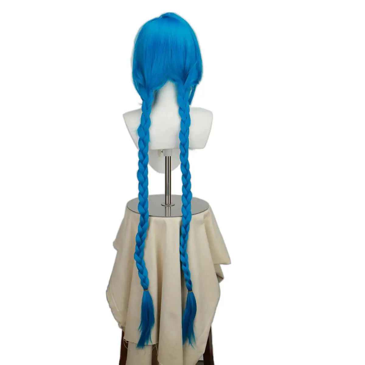 “League of Legends” Jinx Cosplay Wig with Blue Braids, Heat-Resistant Synthetic Fiber, Comic Convention & Gaming Wig - view 5