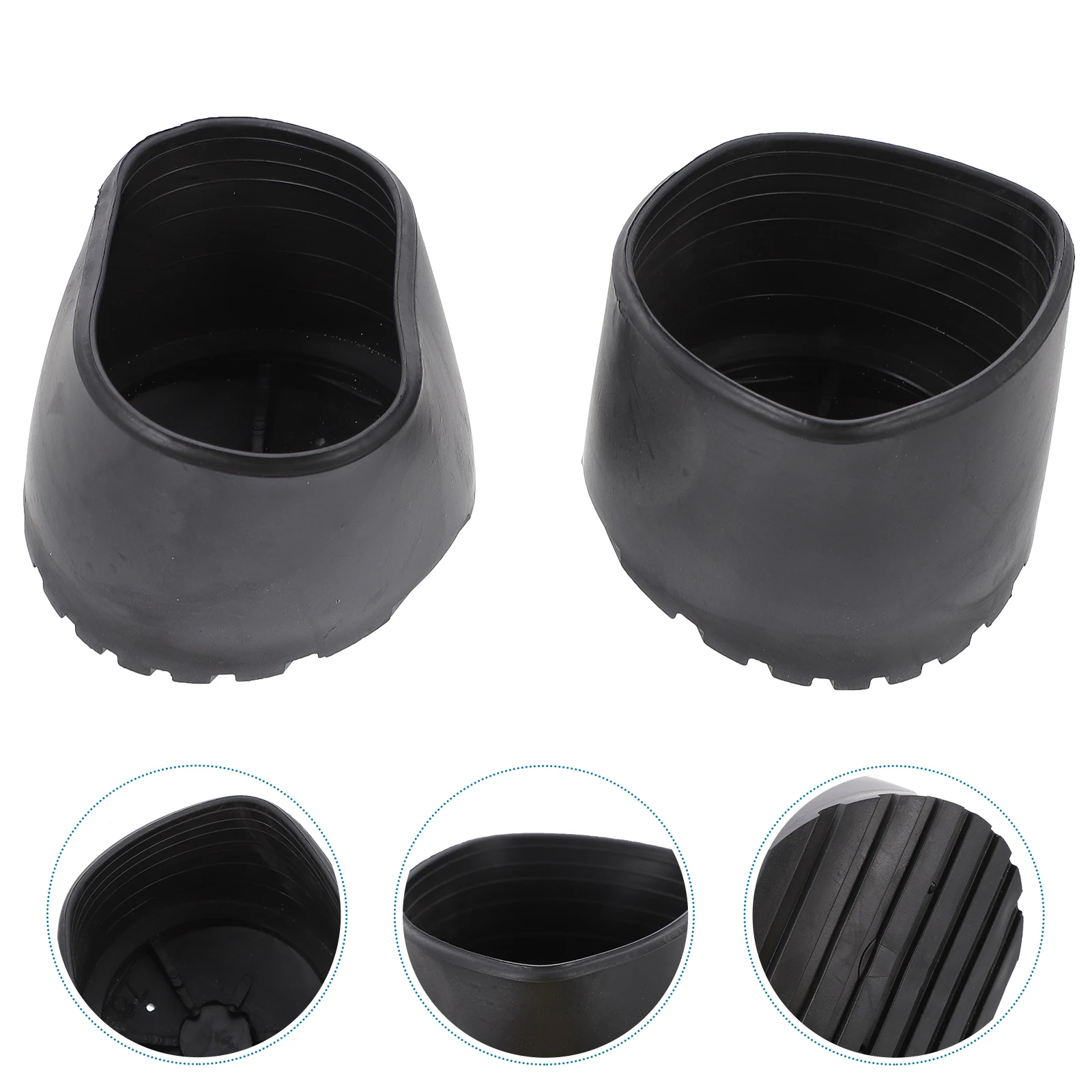 2 Pcs PVC Round Foot Covers Anti-slip Thick Pads for Ladder Feet Protector Durable Non-skid Folding Home Use Sturdy Mats