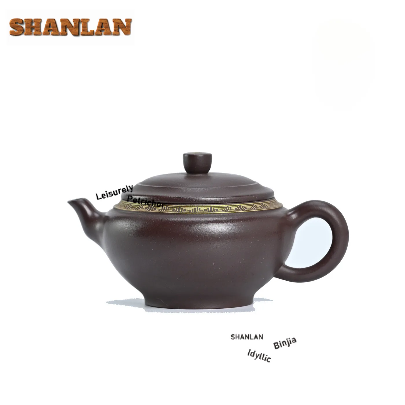 

150ml Aesthetic Yixing Purple Clay Teapots Handmade Gold-embellished Wan Jade Pot Raw Ore Mud Tea Soaking Kettle Zisha Tea Set
