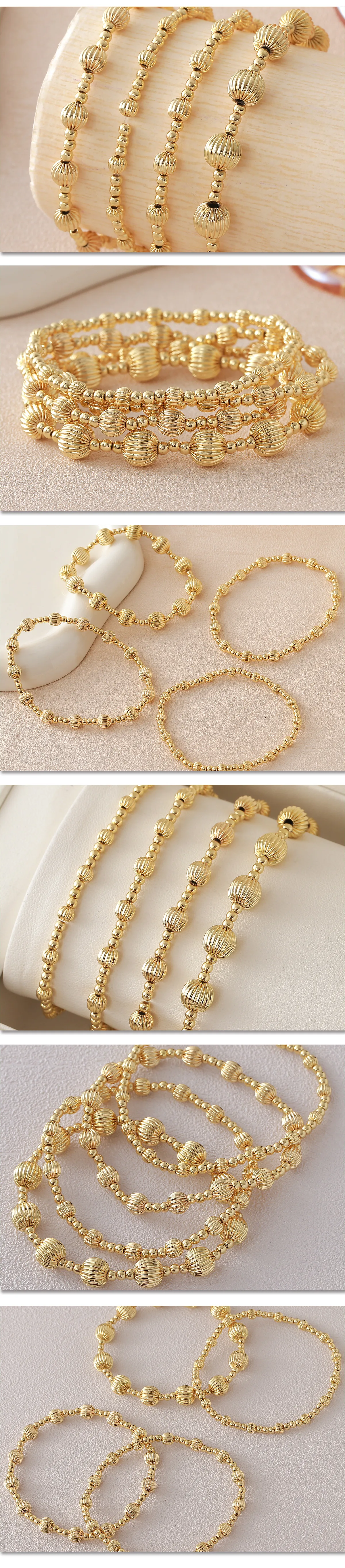 MHS.SUN Unregelmäßige Metall Perlen Armbänder Für Frauen Männer Klassische Vergoldete Perlen Armband Einzigartige Bankett Party Schmuck Geschenke – Detail 17