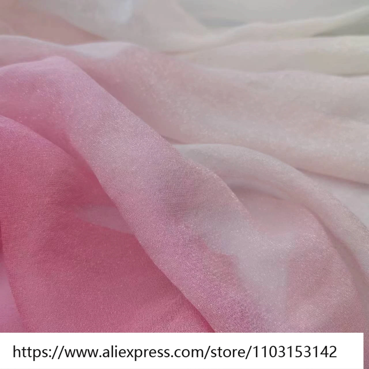 Designer naaistof lichtgewicht dames wit leer zijde Qiaoqi 8Momme modekostuum