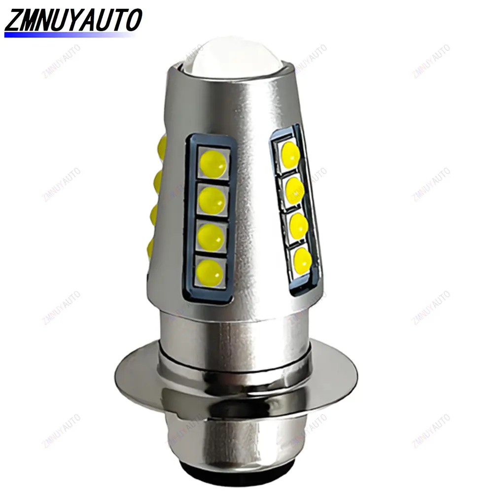 1 قطعة دراجة نارية LED H6M P15D LED المصباح موتو ATV الضباب القيادة ضوء BA20D السوبر مشرق 12 فولت 24 فولت 36 فولت واسعة الجهد قاعدة مصباح