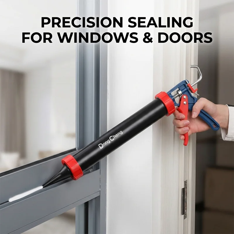 Caulking Gun 15'' 360 Rotating Dual Use Silicone Sealant Gun For Doors Windows Construction Building Hand Tool Manual Applicator