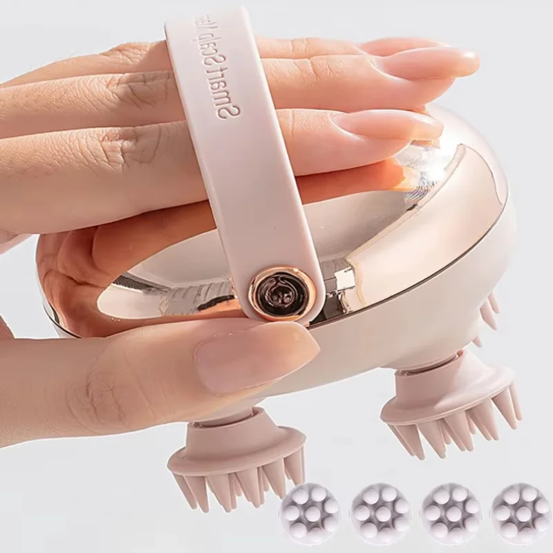 

Массажер для головы перезаряжаемый, водонепроницаемый, портативный, для расслабления кожи головы и снятия стресса, для массажа тела и волос