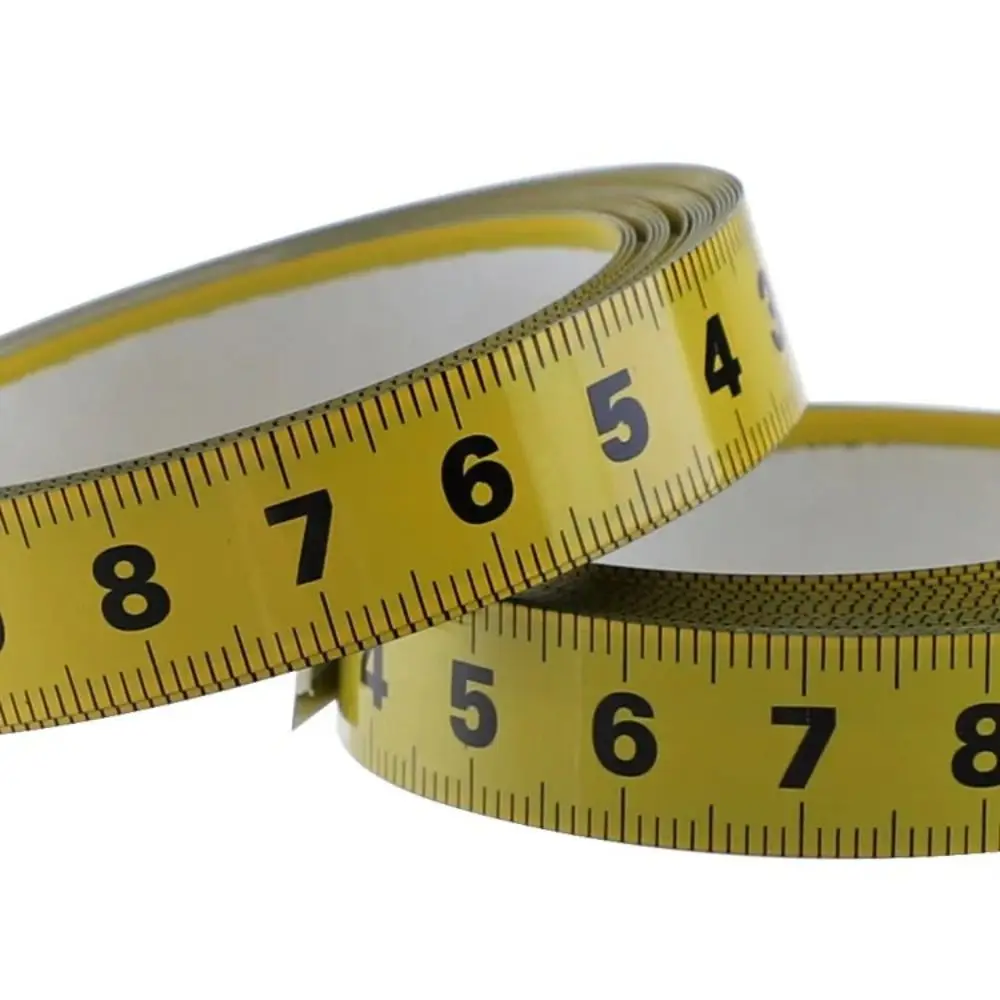 Durable Self-Adhesive Measuring Tape Steel Material Metric Scale Metal Tape Measure 1-5 Meters 13MM Width Workbench Ruler